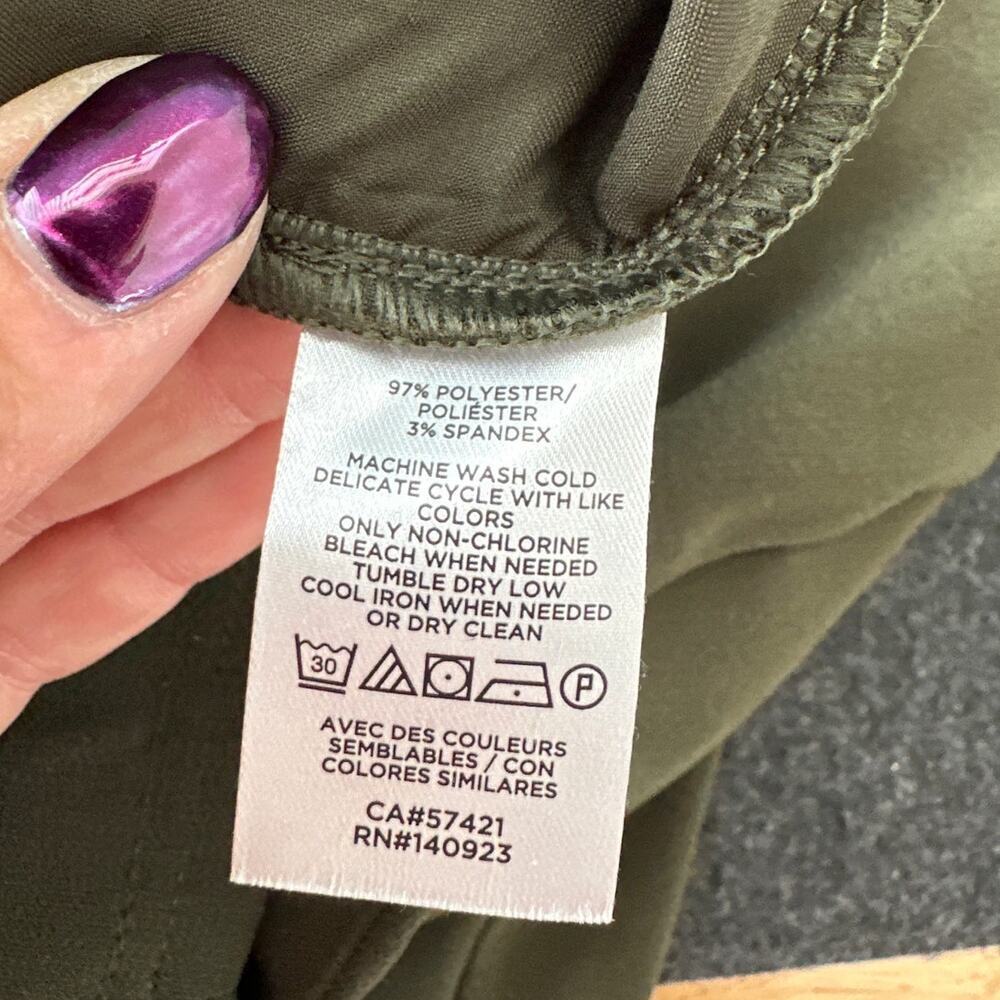 Loft Women's Olive Green Pull-On Stretch Tapered Jogger Dress Pants, Size XL,EUC - Picture 6 of 6